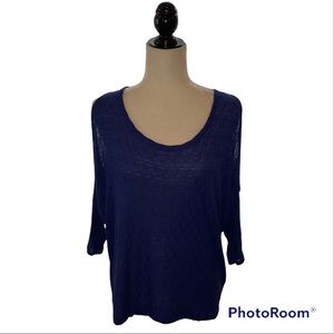 Guess Royal Blue Cold Shoulder Top